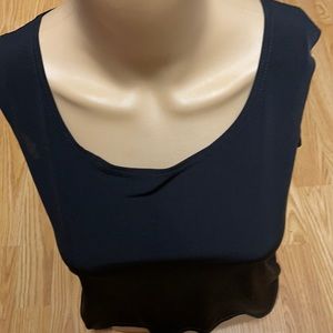 CKW Crew Knit Wear Black sleeveless top So lightweight and easy care Size S